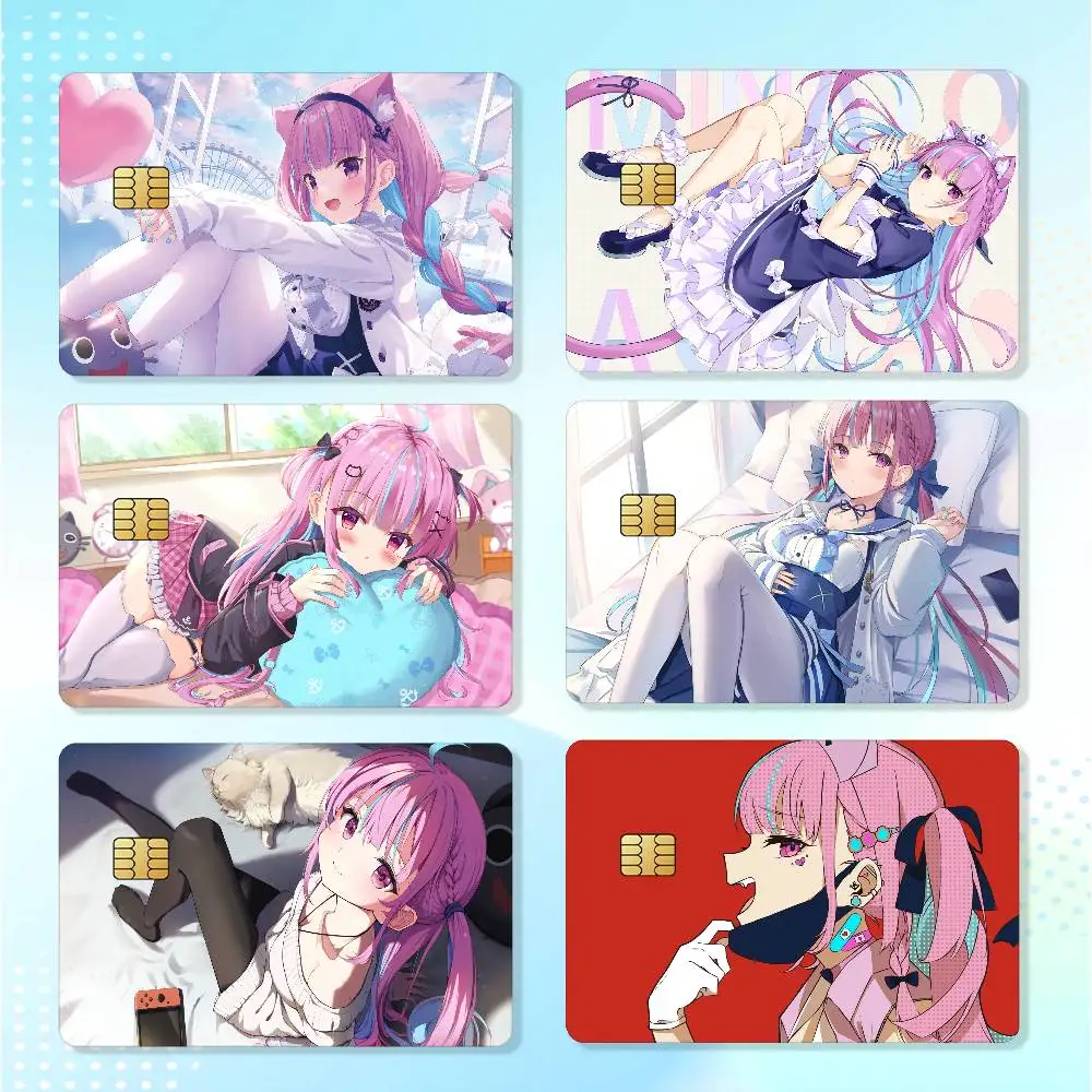 Musican M-Minato Aqua Matte Card Stickers For Credit Cards Debit Cards And Transit Cards 4Pcs