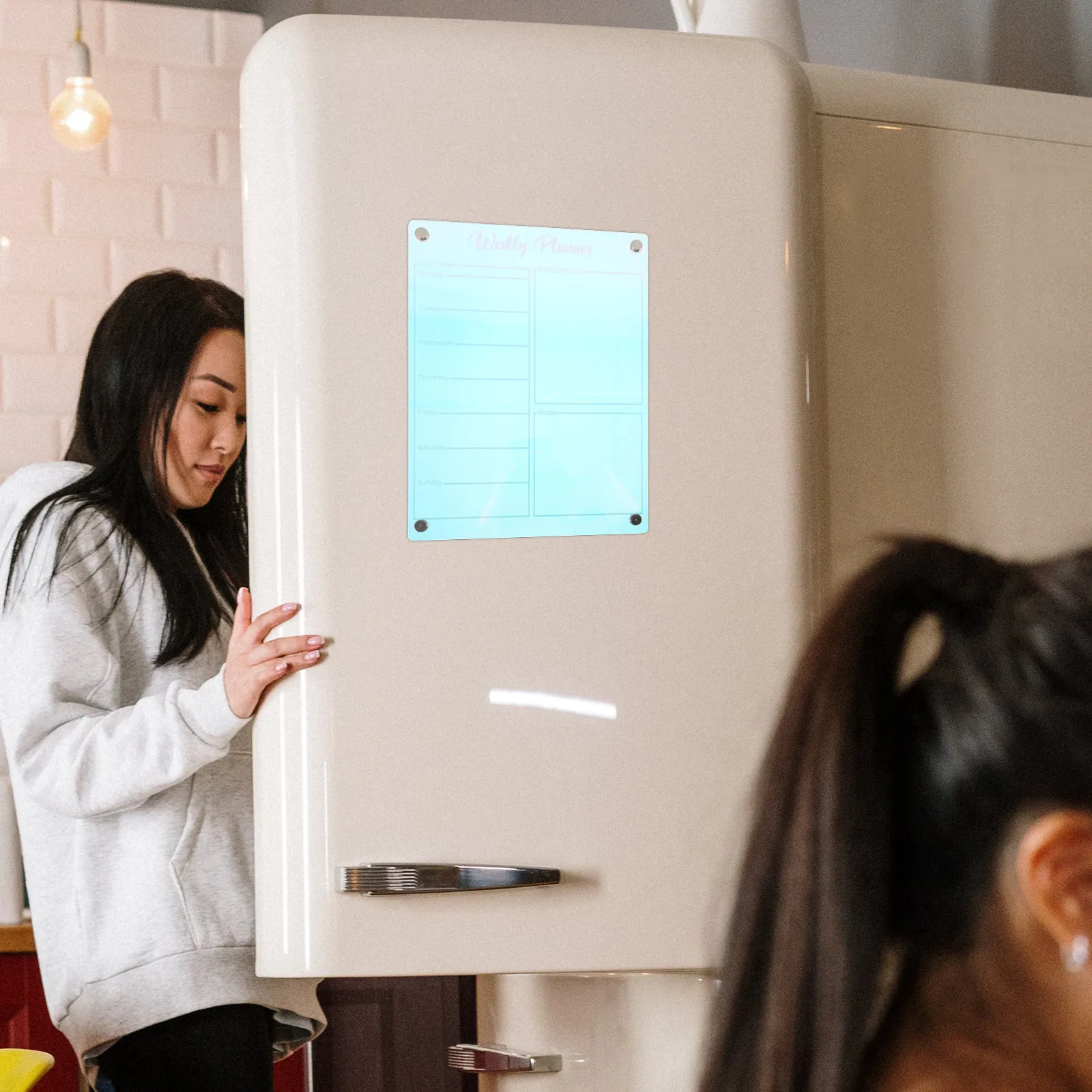 

Магнитная доска для сухого стирания, акриловая настольная доска для планирования сообщений, многоразовая, с гладкой поверхностью, для офиса, дома, кухни, холодильника, стены