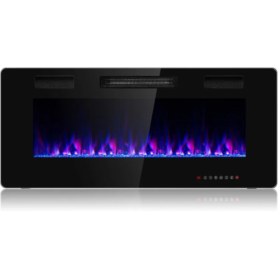 42 بوصة مدفأة كهربائية مجوفة مع قدرة تسخين 750 واط 1500 واط 12 لون لهب قابل للتعديل وإعدادات السرعة Rem #1