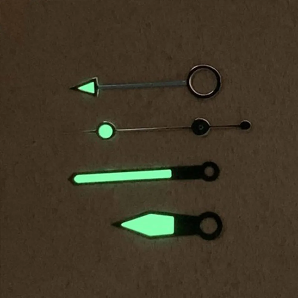13mm Watch Hands Green Luminous NH35 Hands GMT Pointers for NH34 NH35/NH36/4R/7S Movement Men Watch Three or Four Needles Parts