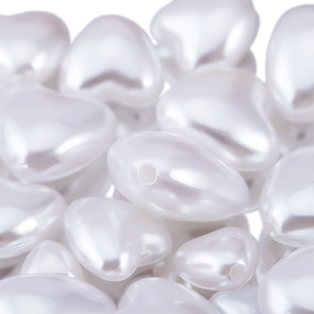 100 stks ABS Parel Gekleurde hartvormige Plastic Kralen Voor DIY Armband Ketting Spaced Bead Sieraden Accessoire Losse Kraal Materialen