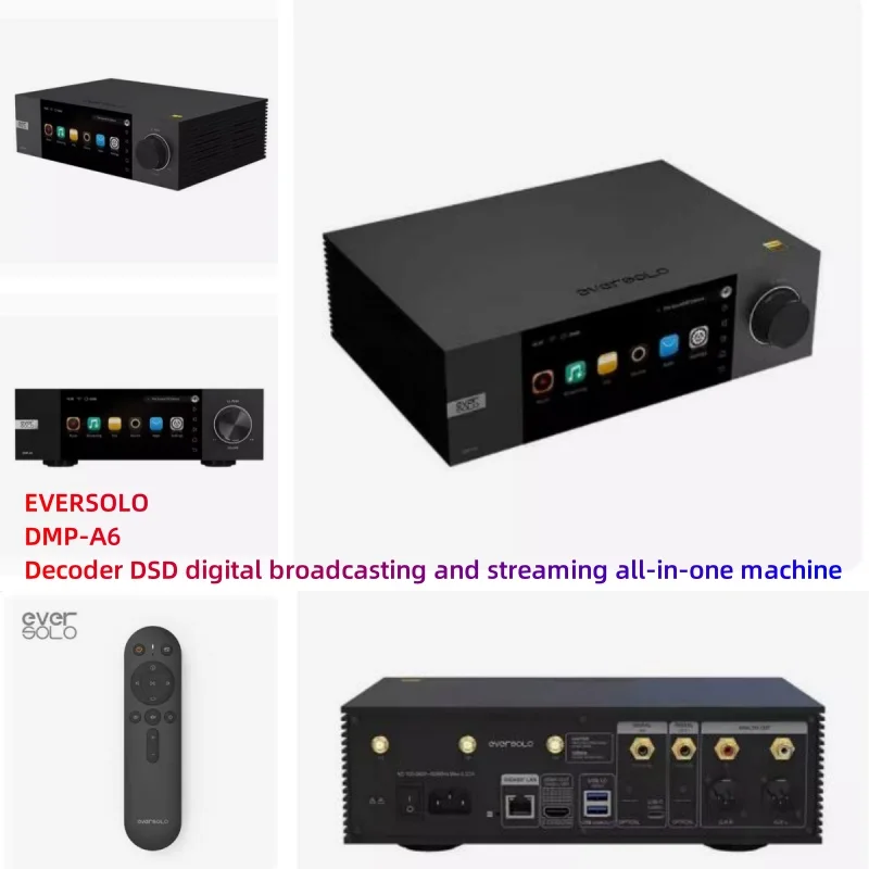 

Esolo EVERSOLO DMP-A6 Decoder DSD Digital Broadcast Serial Streaming Integrated Machine with Remote Control