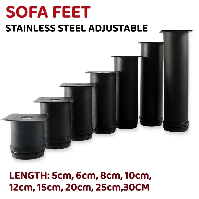 

1Pcs 5-30cm Stainless Steel Furniture Legs Metal Adjustable Legs for Cabinet Table Legs Sofa feet Furniture Replacement Foot