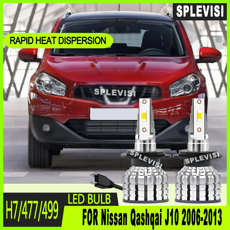 350% Brighter Than Halogen Quick Install LED Low Beam Bulbs For Nissan Qashqai J10 2006 2007 2008 2009 2010 2011 2012 2013