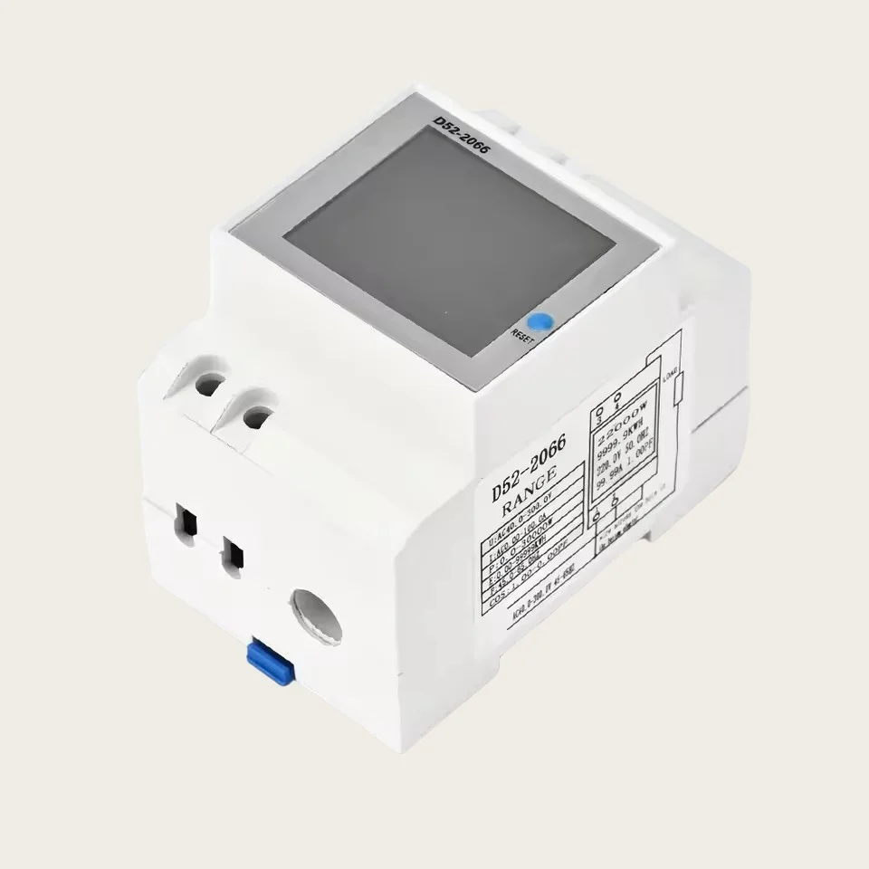 Tuya WiFi ホームインテリジェントデジタル電力メーター 6IN1 DIN レール電圧および電流メーター力率周波数計測