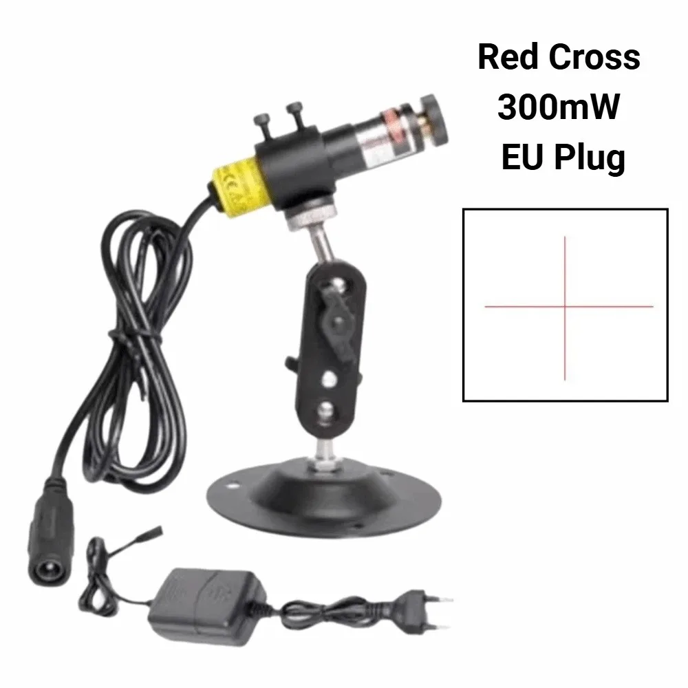 EU/US Plug Sewing Laser Guide Red Laser 150/300MW Quilting Infrared Laser Lamp Adjustable Hose Magnetic Base