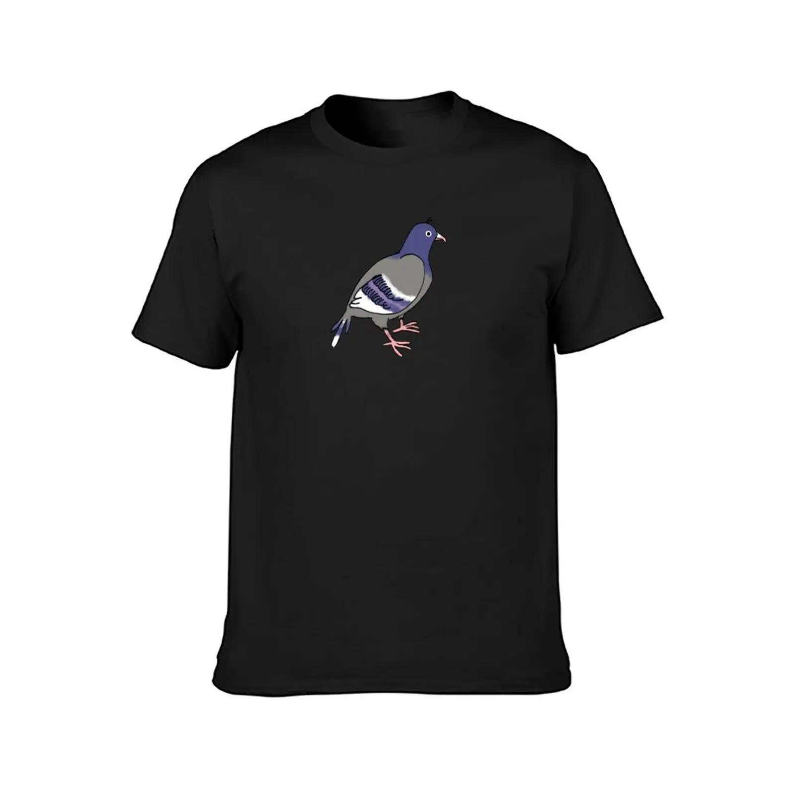 Cartoony Blue Pigeon T-Shirt sports fans anime cute tops mens t shirt