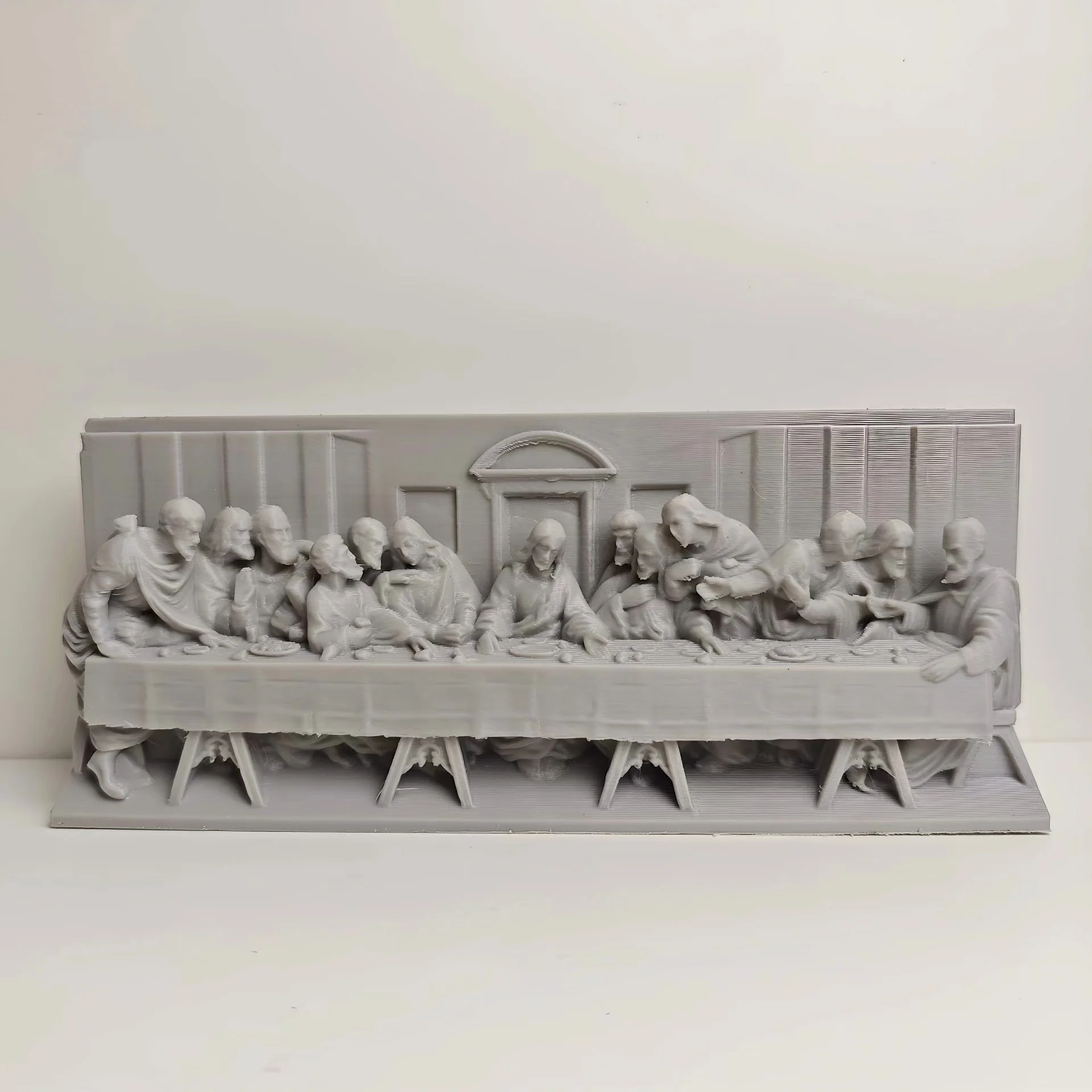 The Last Supper Relief Ornament 3D Printed Petg Figurine Miniature Blank Model DIY Coloring Self-assembly Sculpture Decoration