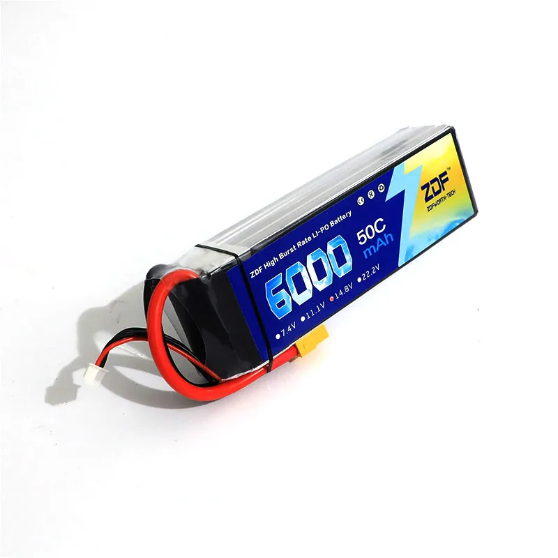 ZDF Lipo Battery 4S 14.8V 6000mAh 50C Max 100C for RC Drone FPV UAV Helicopter Quadcopter Li-ion Batteria Akku