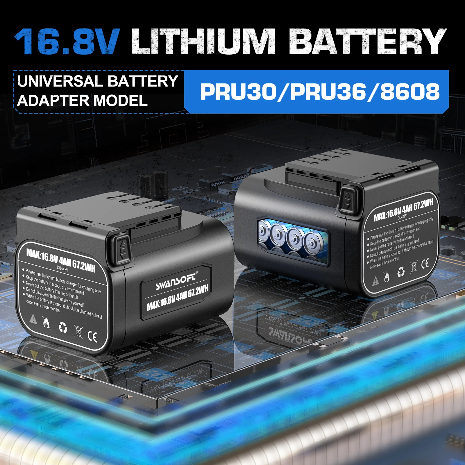 Swansoft 6 INCH Electric Chain Saw Battery Powered Pruning Pole Saw Mini Cordless Chain Saw