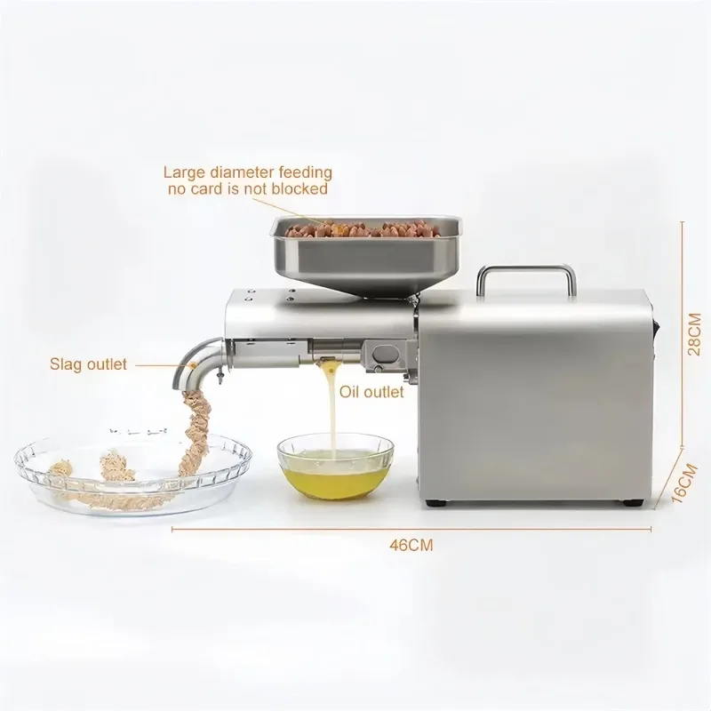 

【Seller's Recommendation】Oil Press Machine Mini Oil Extracting Machine Small Peanut Oil Extractor Stainless Steel Oil Press Home