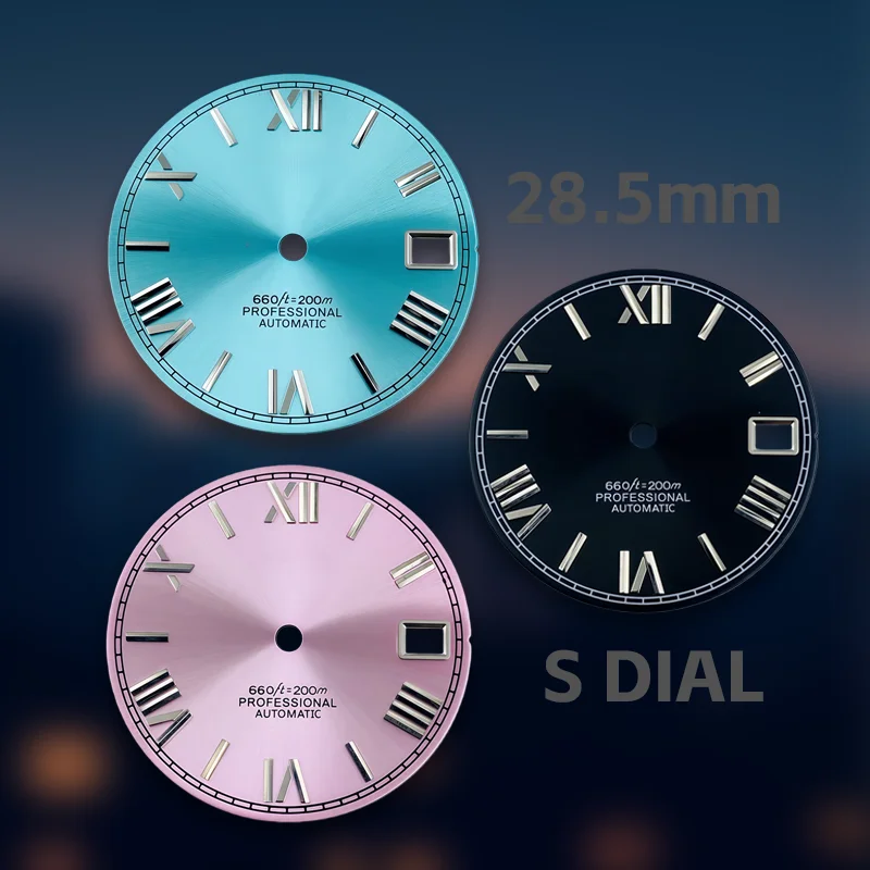 

Циферблат NH35 диаметром 28,5 мм с логотипом S, подходит для механизмов NH35/NH36, без люминесцентного покрытия, запчасти для модификации часов.