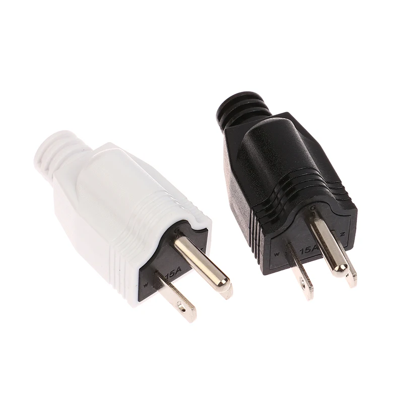 American Detachable Plug American 5-15P AC Electrical Power Male Plug Adaptor Adapter Wire Rewireable Extension Cord Connector