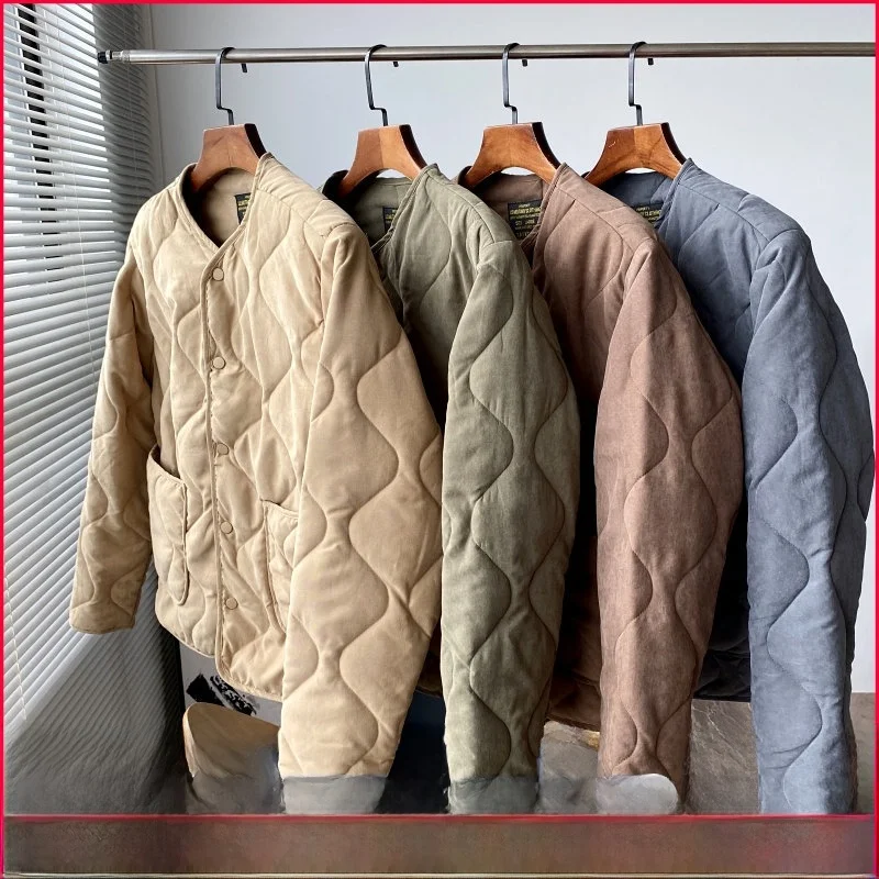 

Зимнее мужское винтажное хлопковое пальто в стиле ретро, внутренняя часть, Thiened Youth Trend, повседневная одежда со стойкой