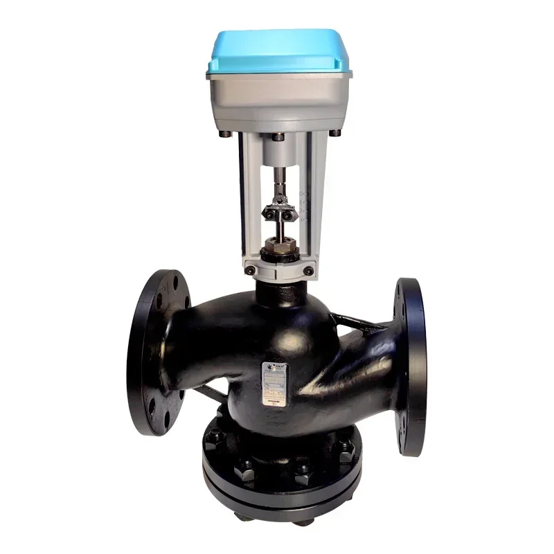 

1/2'-8' 4-20mA Cast Iron Regulating Valve Linear Actuator Control Valve Flange Power-off Reset PN16