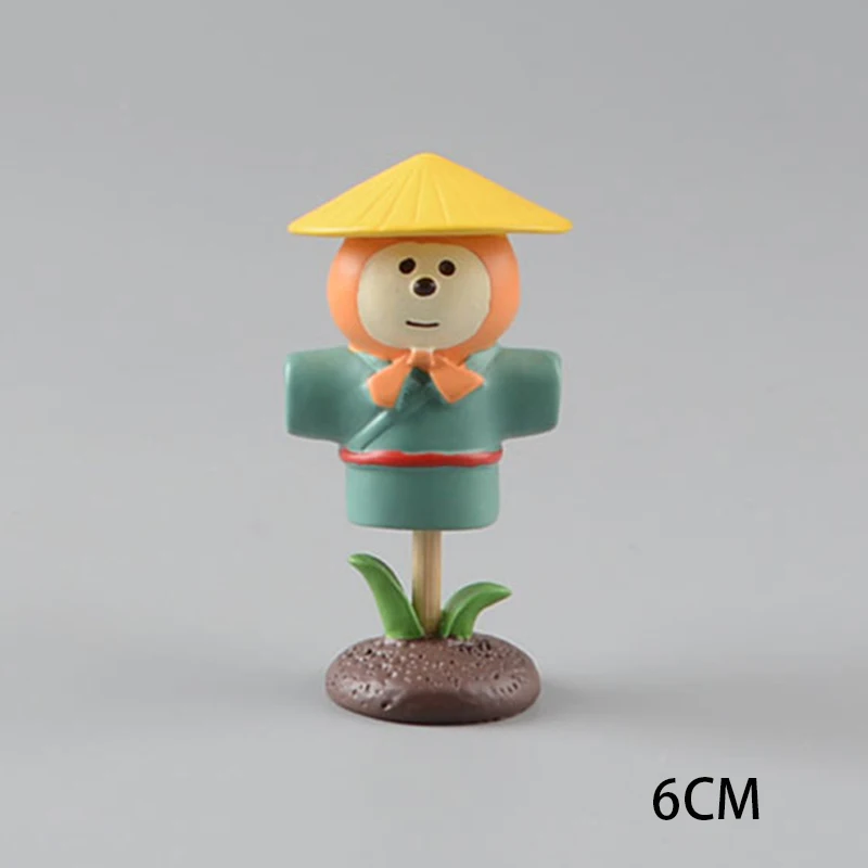 Zakka Grocery Autumn Wheat Harvest Scene Resin Scarecrow Cat Figurines Crafts Decoration DIY Desktop Home Micro Landscape Gift image 6