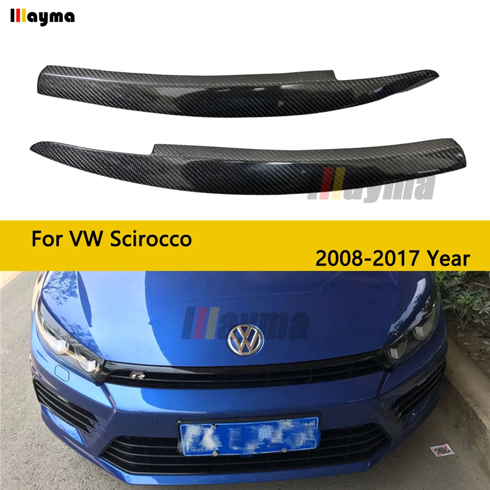 

Carbon fiber Headlight Eyebrow Eyelids Stickers Trim Cover for VW Scirocco 1.4T 2.0T R GTS 2008 - 2017 Accessories Car Styling