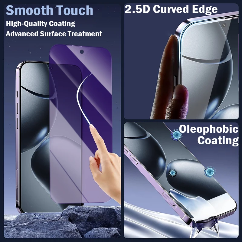 샤오미 블루 라이트 방지 강화 유리 화면 보호대, 14T 14 13T 13 12T 12 11T 11 라이트, 포코 X6 X5 X4 GT X3 NFC 프로, 2-4 개