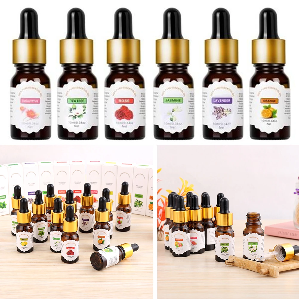 

10ml Oil Humidifier Fragrance Water Soluble Aromatherapy Air Fresh Essential Oils Home Office Car DIY Party Decor Stress Relief