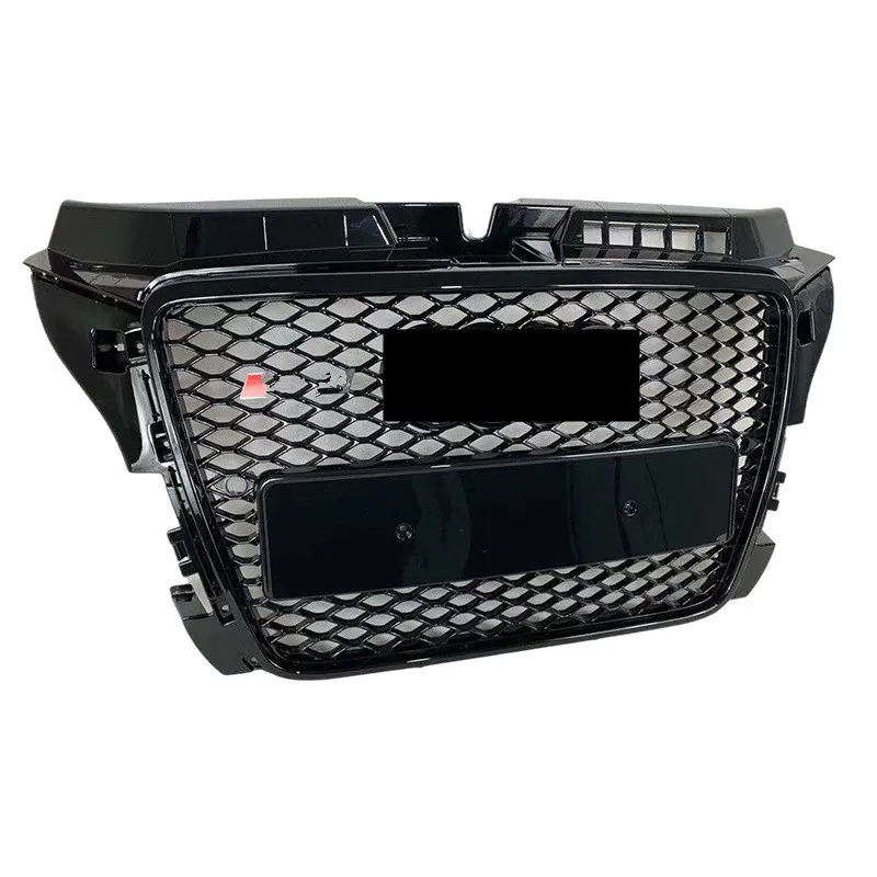 Front Sport Hex Mesh Honeycomb Hood Grill Gloss Black For Audi A3/S3 8P RS3 Style 2009 2010 2011 2012 2013