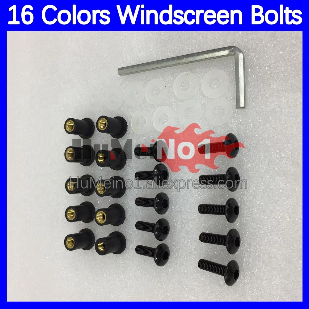 31pcs Motorcycle Windscreen Bolts For KAWASAKI NINJA ZZR250 ZZR-250 90 91 92 93 94 95 96 97 98 99 90-99 Windshield Screws Nuts