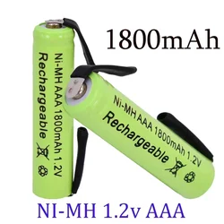 2-20 szt. 1,2 V 1800 mah akumulator Ni-Mh AAA, z zakładkami lutowniczymi do golarki elektrycznej Philips Braun, maszynki do golenia, szczoteczki do zębów