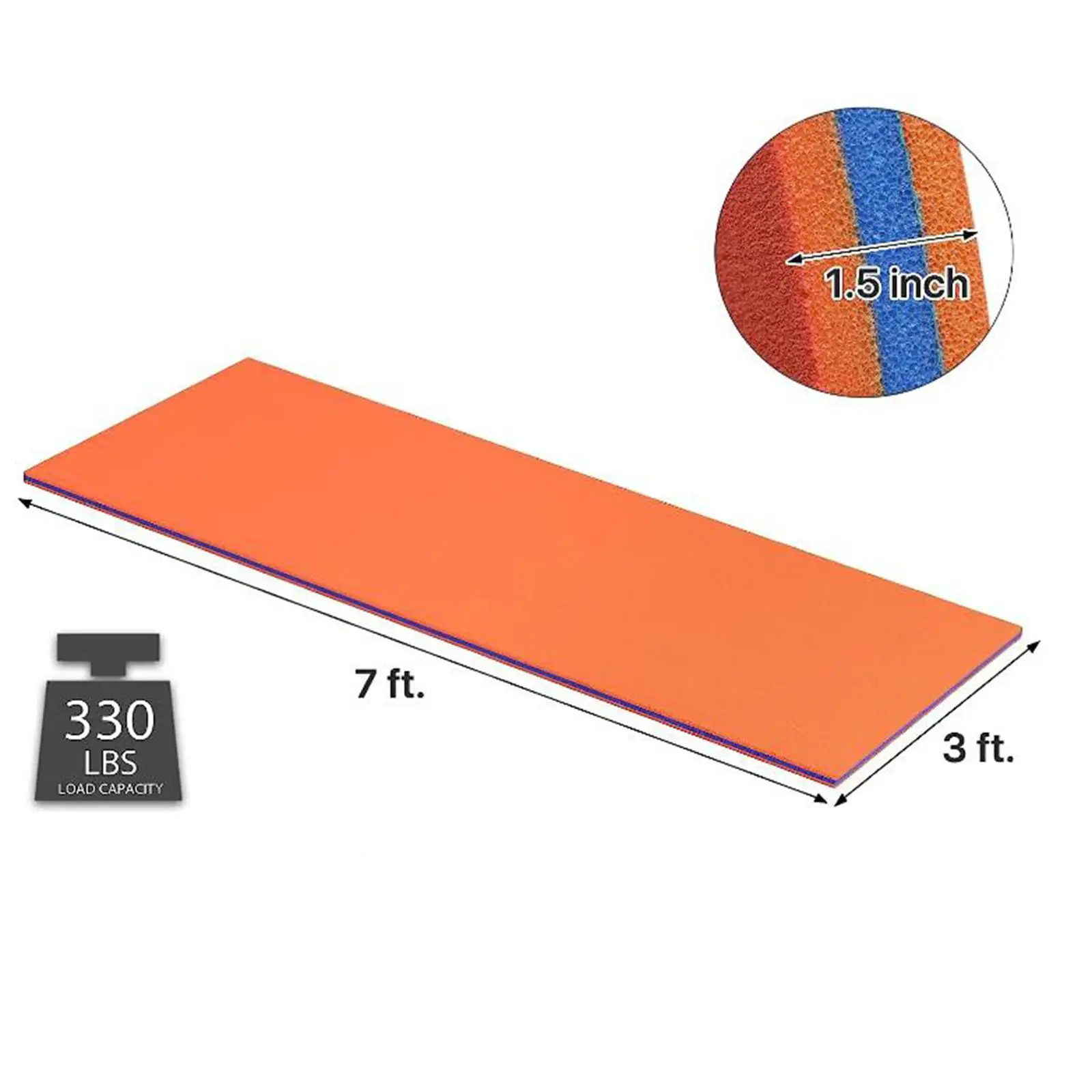 

Water Floating Mat Blanket Family Fun Lounge Mattress for Boat Adults River