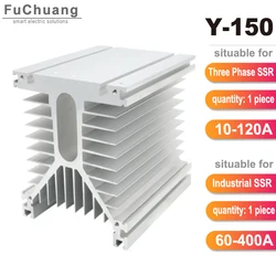 Y-150 High Power Module Radiator with 120*120*38mm 220VAC Axial Fan for DA AA 3 phase SSR 10 - 120A or Industrial SSR 60A - 400A