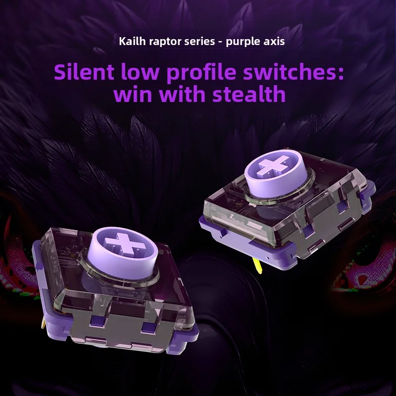 Purple Iris  Mini Switch 30g Linear Low Profile Silent Switch For Mini Mechanical Keyboard Switches Hot-Swappable for Hitbox