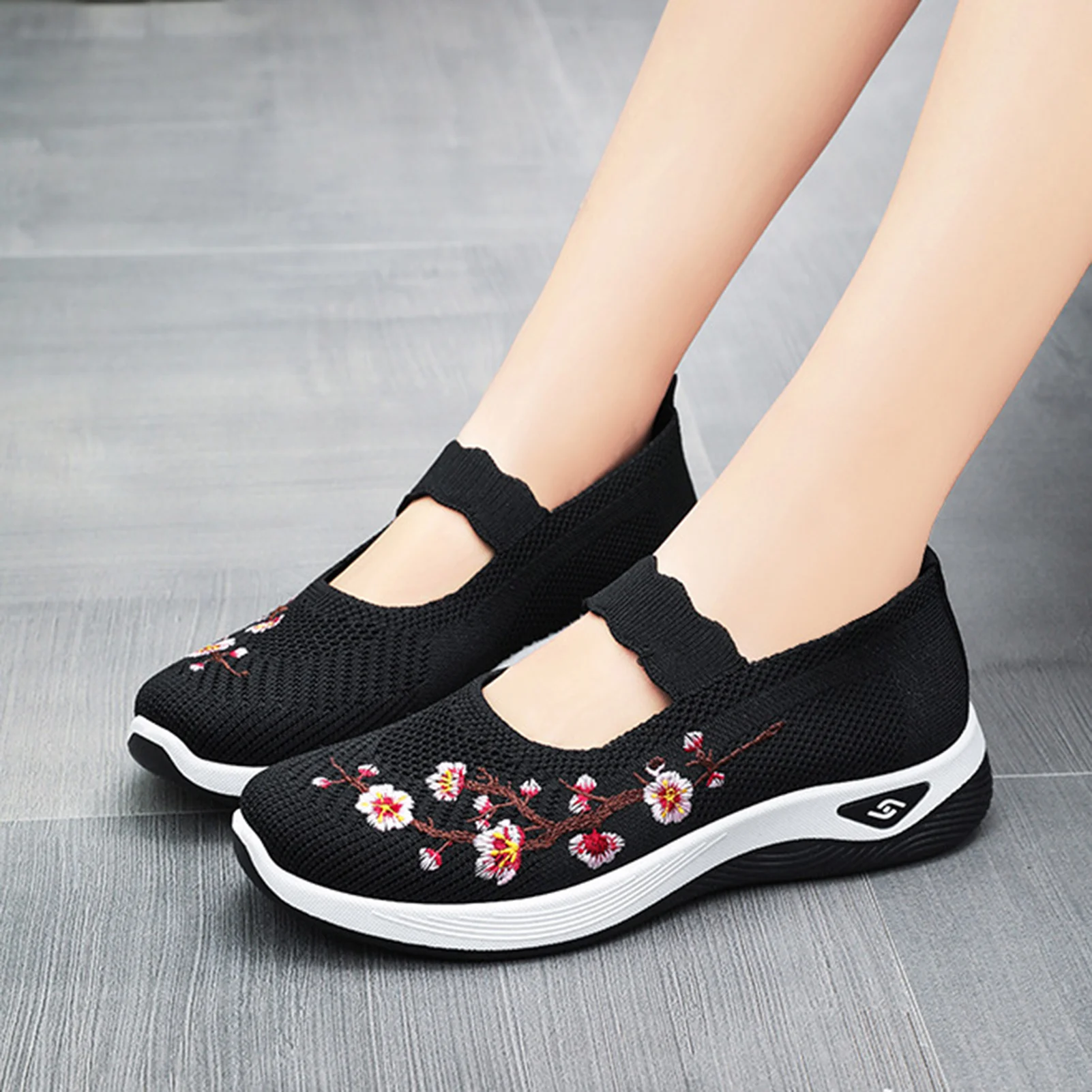 Womens Flat Working Shoes Breathable Mesh Walking Shoes Gift for Christmas Birthday New Year