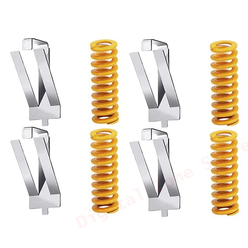 

4Pcs Ender 3 Pro Heated Bed Glass Spring Turn Clips Fixing Clamps with Hot Bed Springs for Ender 3 V2, CR-10S 3D Printer Parts
