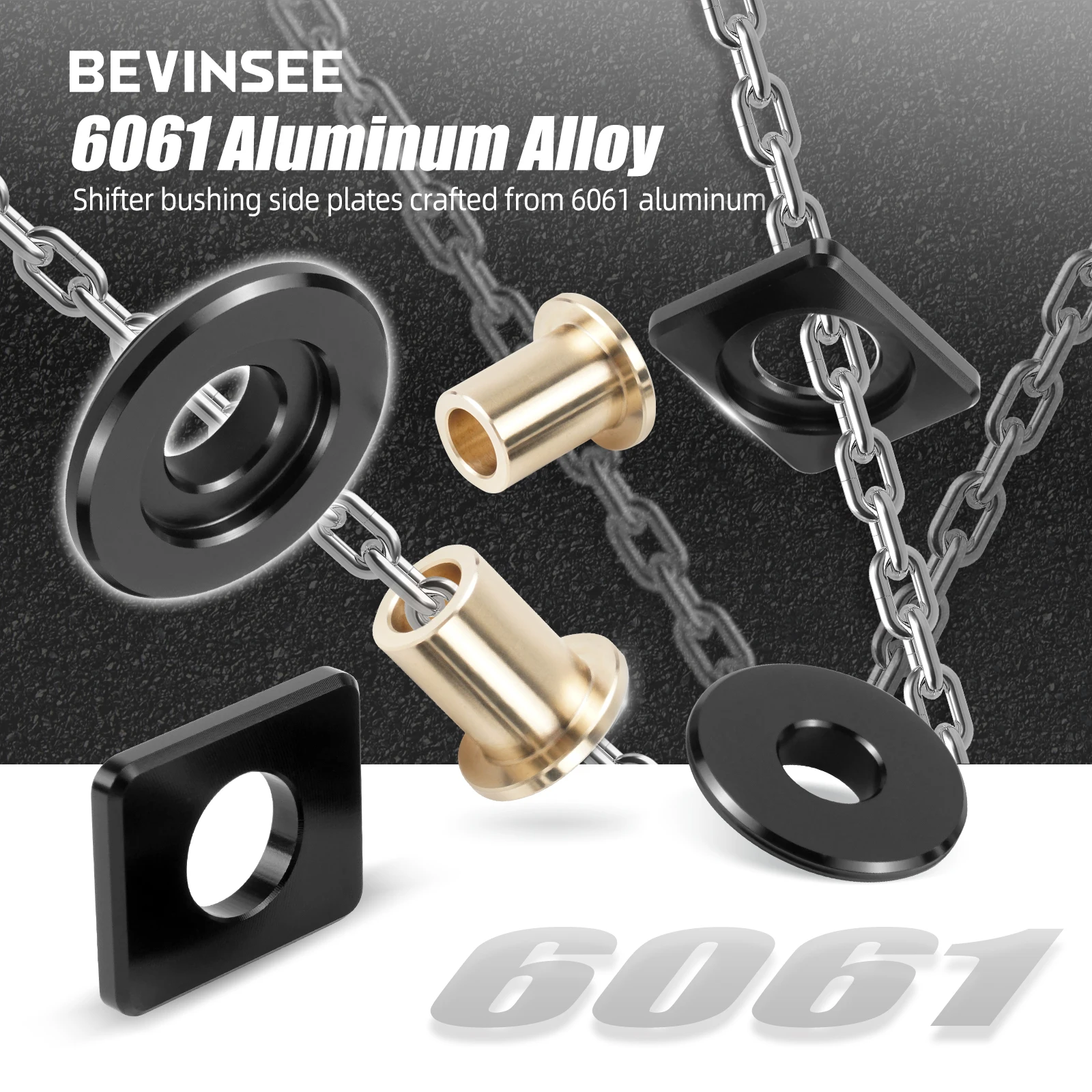 BEVINSEE 5-Speed MQ350 Manual Gearbox Shifter Cable End Bushing for VW for Golf MK5 GTI for Passat for Eos for Audi A3 8P1