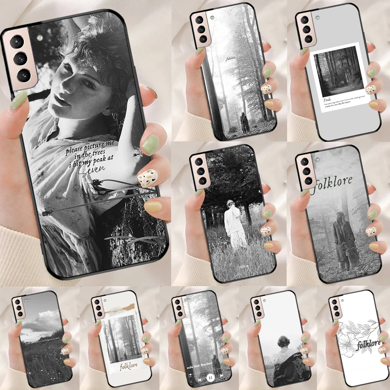 Folklore Case For Samsung Galaxy S21 S22 S23 Ultra S20 FE Note 20 Ultra S8 S9 S10 Note 10 Plus Cover