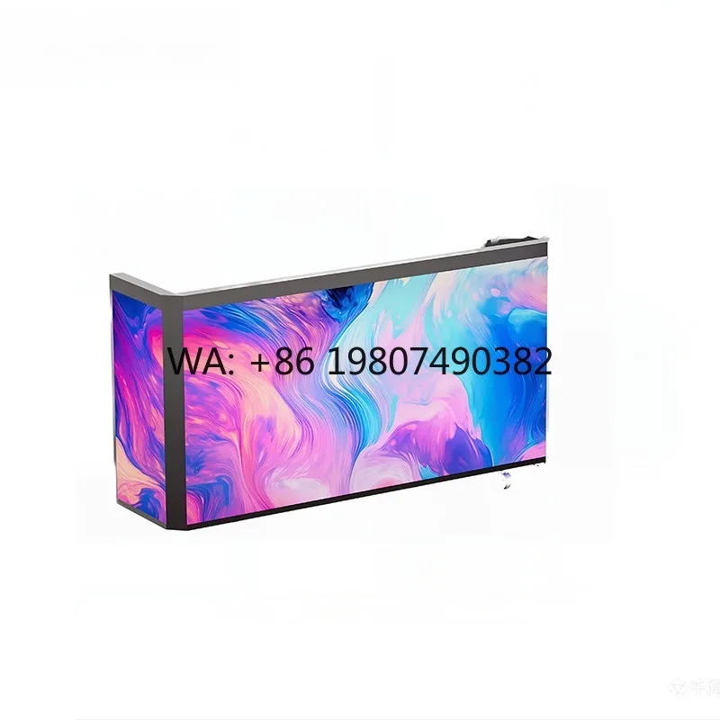 LED Curtain Screen DJ Booth With Flight Case Portable Advertising Display For Bar Club Stage