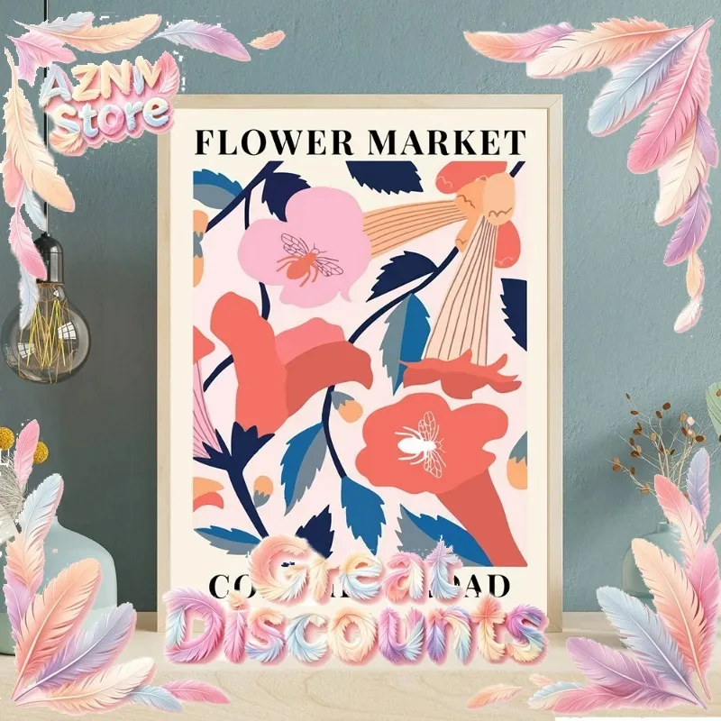 2026 Market Prints Poster Barcelona Stockholm Columbia Copenhagen Madrid Aesthetic Canvas Painting Pictures Bedroom Home De