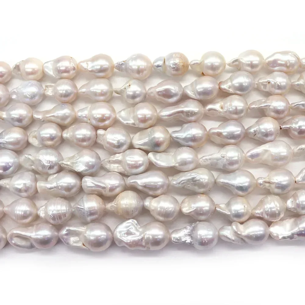 Baroque Pearls Irregularly Threaded Large Loose Pearls with Straight Holes Beaded Handcrafted Fashion Necklace Jewelry and Gifts