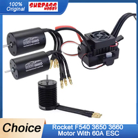 SURPASS HOBBY Brushless Motor 1pcs  Rocket Combo F540 3650 3660 Waterproof with 60A ESC  for 1/10 1/12  RC Car Accessories