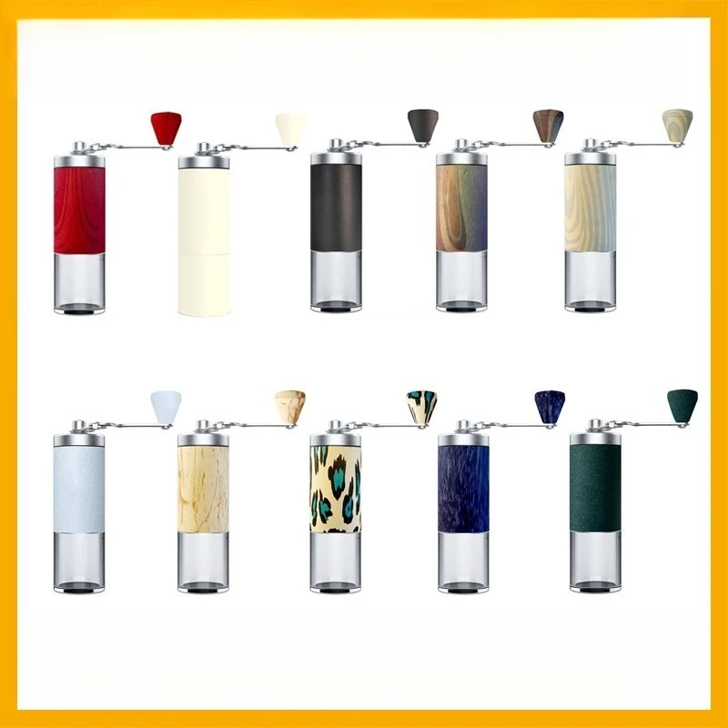 Portable Manual Coffee Grinder, Multicolor Hand Crank Coffee Bean Mill with Stainless Steel Core