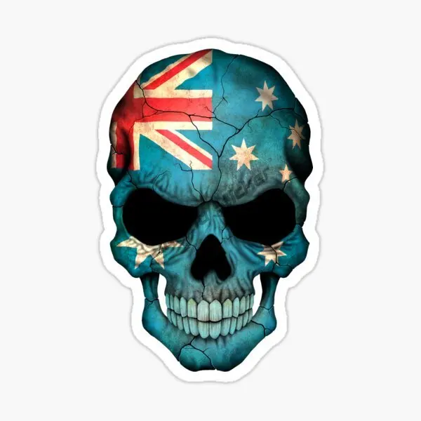 Belgium Chile Australia Colombia England Lithuania Malaysia Malta Montenegro Flag Skull Car Sticker