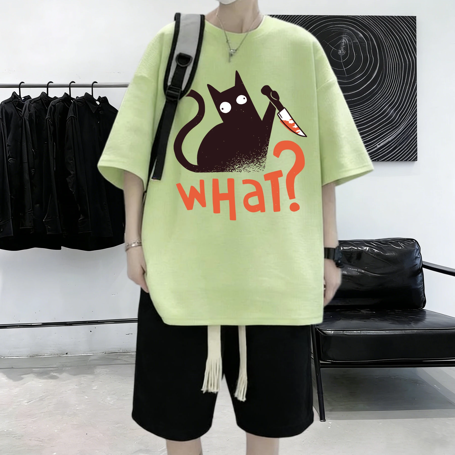 Girl With A Pearl Earring Art Rabbit Est.1665 Pattern Men Soft All-Match Sportswear Summer O-Neck T-Shirt Loose Cotton Clothes