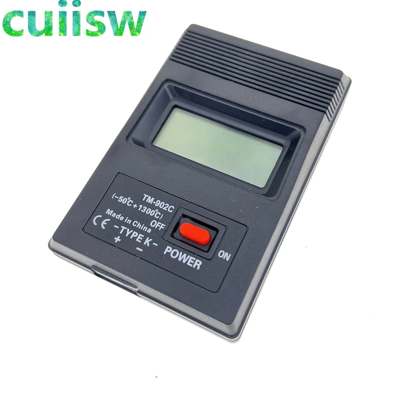 Medidor de temperatura m, digital, tipo k, sensor termômetro + sonda termopar, detector, TM-902C (-50a 13)