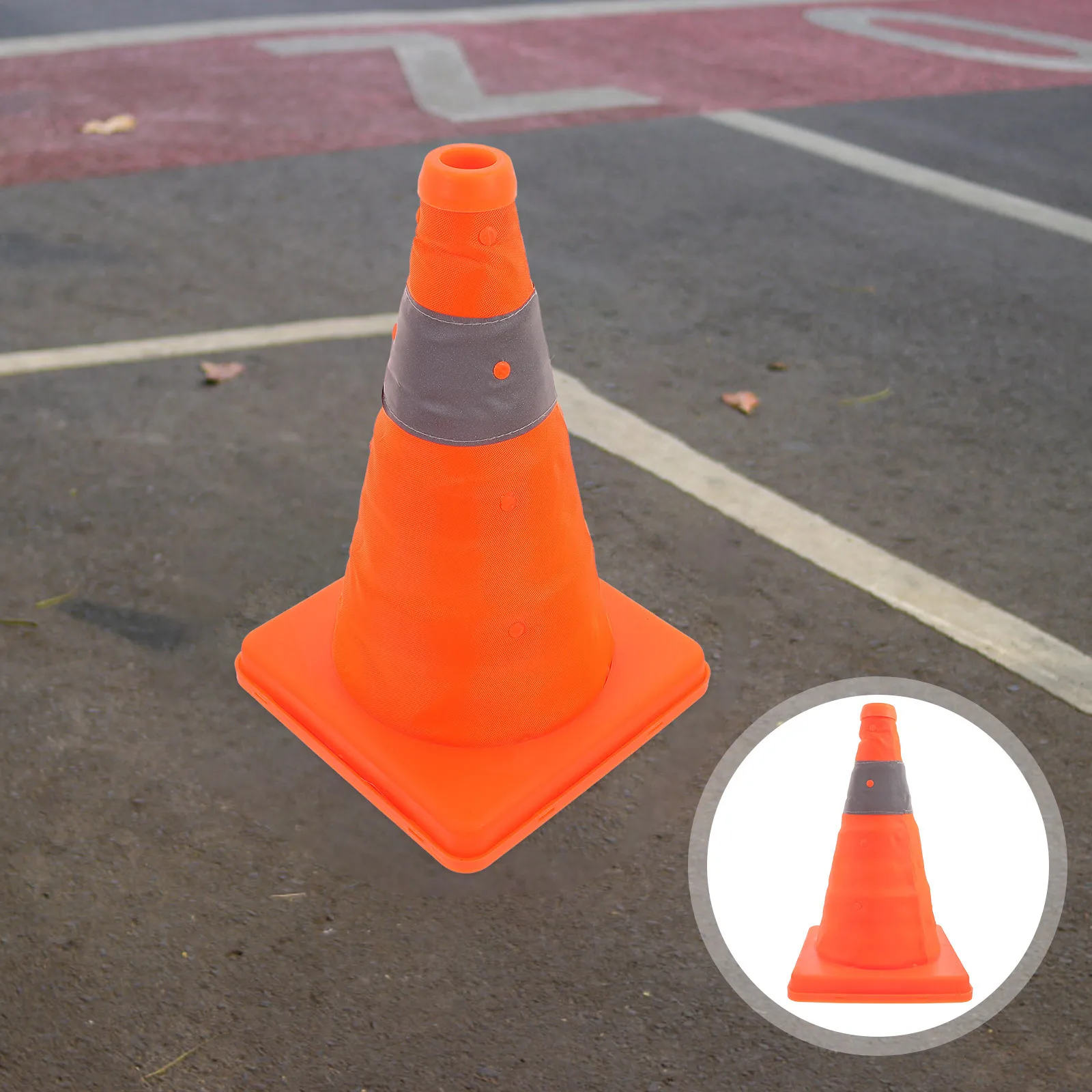 

2Pcs 30cm Telescopic Cones Collapsible Reflective Safety Traffic Emergency Road cones Parking Construction School Durable