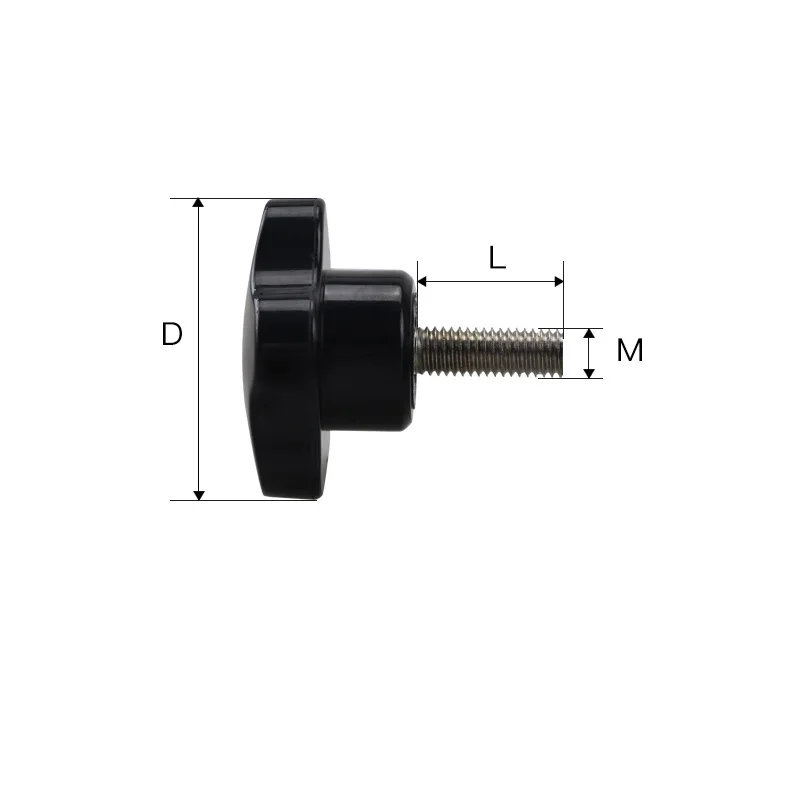 Strongth Hand Knob Tightening Screws Knob M8 M10 Thread Screws Replacement For Electronic Equipment Star Shaped Hand Bolt