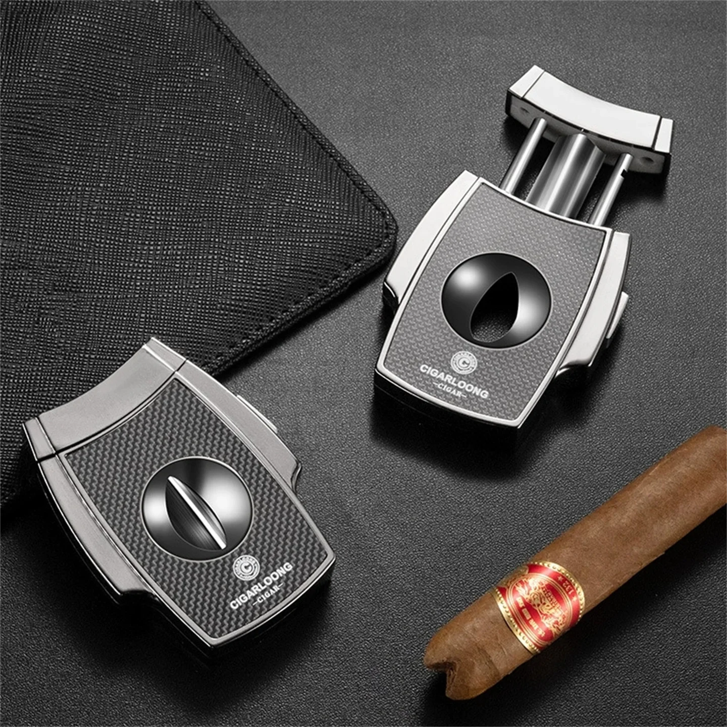 Exquisite Alloy V-Shaped Cigar Cutter Sharp Blade Cigar Scissor Smoking Accessories Father's Day Gift