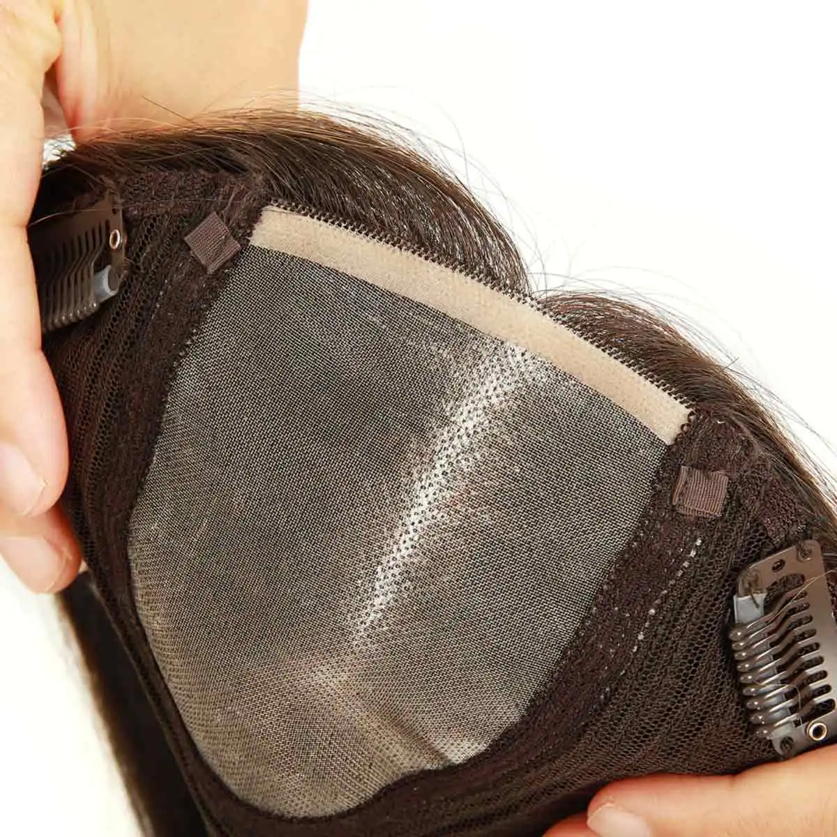 TUW28 7 ''x 8'' أحادية توبر الشعر القبعات العالية 14 "16" الشعر الطبيعي توبر الشعر الاصطناعي امرأة الصينية بشرة ريمي الشعر البشري #3