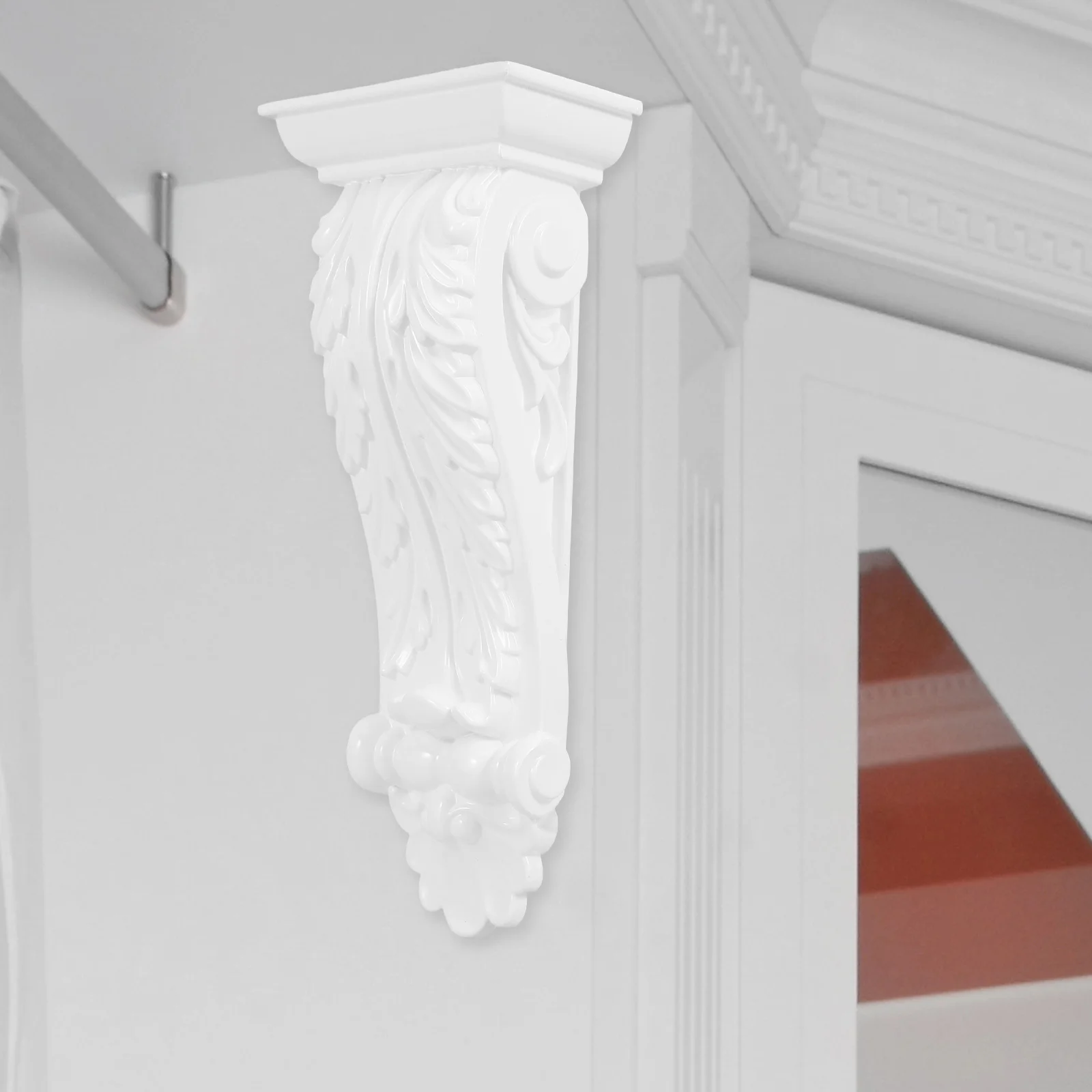 

1pcs Onlay Applique Corbel Decorative Carved Molding Trim For Furniture Cabinet Shelf Corner Home Decor Living Room Vintage