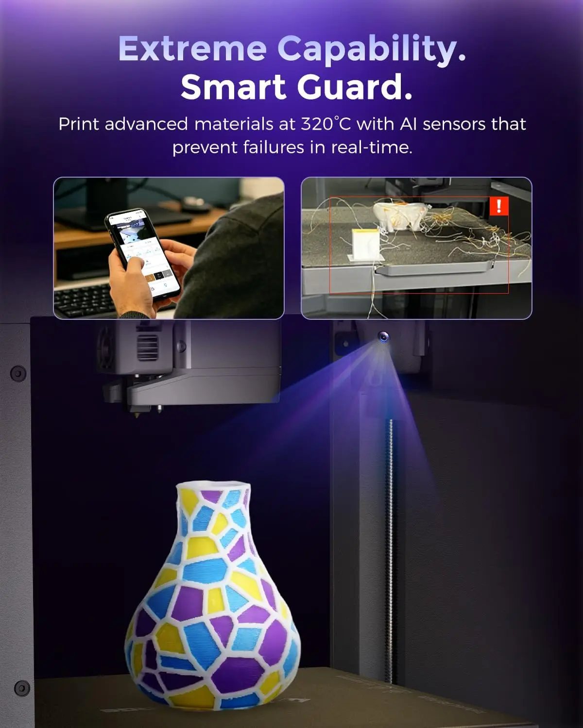 Flashforge Creator-5 High Speed 3D Printer 4 Toolhead Enclosed Auto Leveling Multi-color FDM 3D Printer