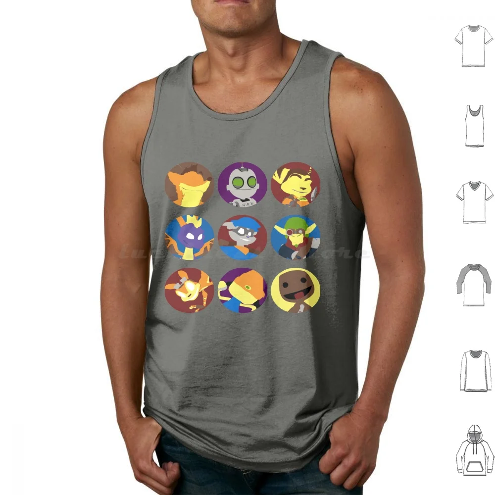 Mis personas favoritas, héroes divertidos, camisetas sin mangas con estampado de algodón, mis personas favoritas, héroes divertidos, Jak y Daxter Daxter Jak Games Video