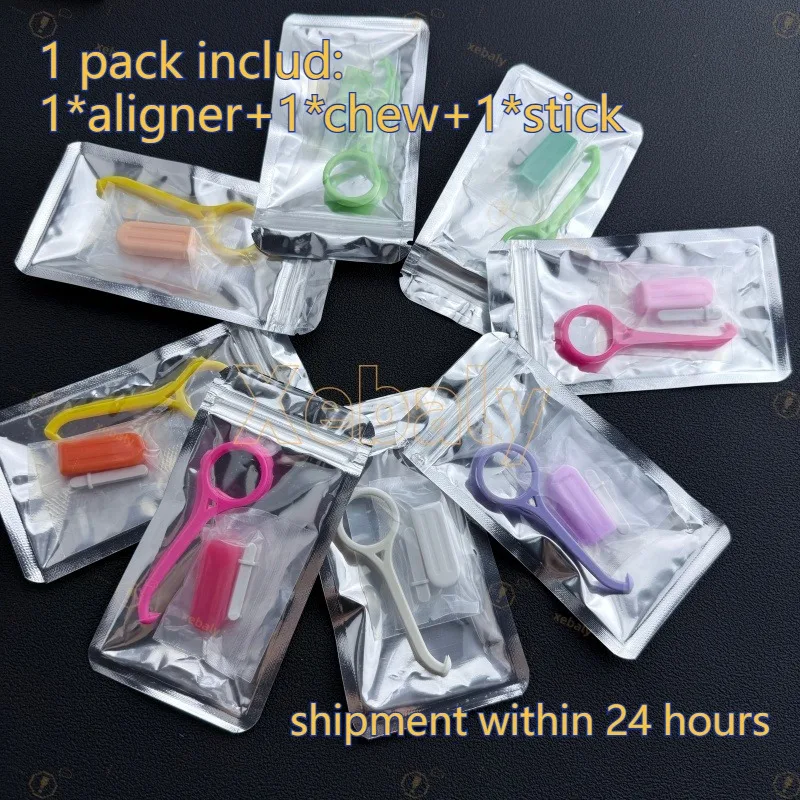 50 Packs Multi-flavored Dental Invisible Braces Extractor Orthodontic Remove Aligner Dentist Orthodontic Hook Chewies Oral Care