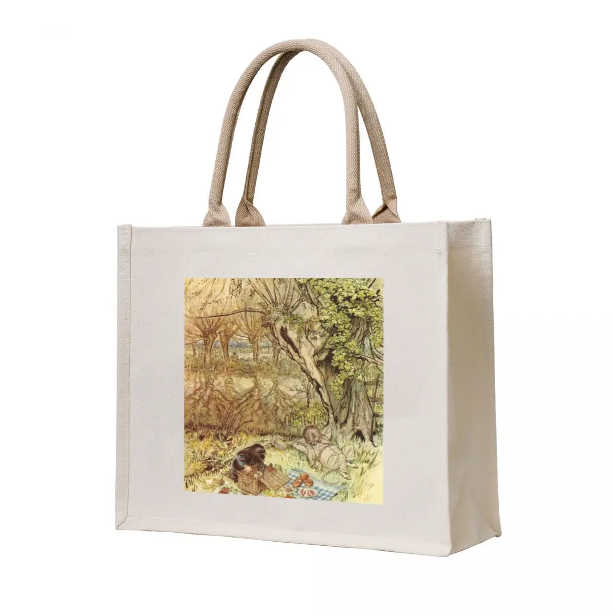

Rat and Mole Have a Picnic - The Wind in the Willows - Arthur Rackham Tote Bag Eco bag canvas tote bag hand ladies